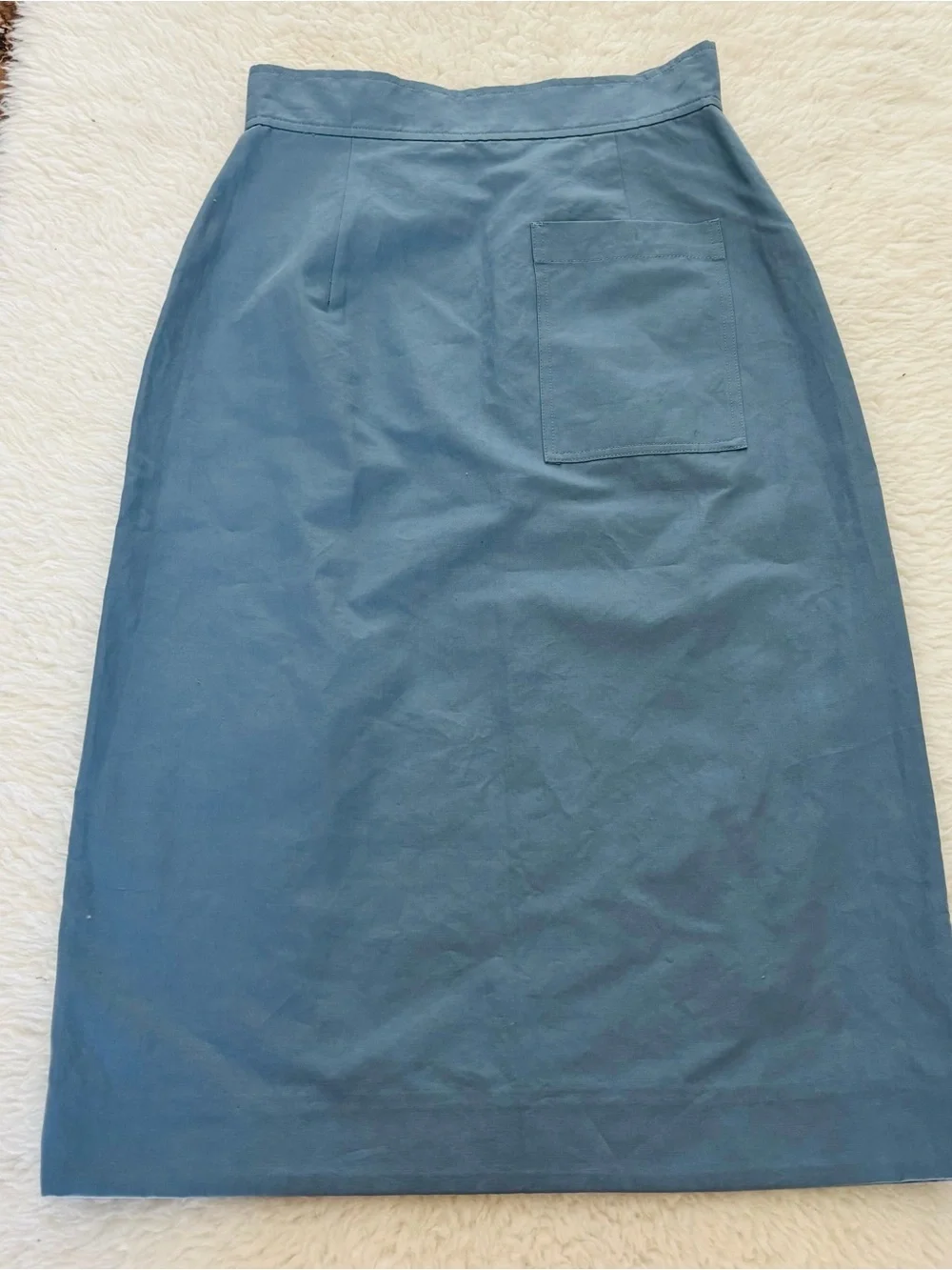 Paul Smith Overlaps Classic Blue Button-Front Skirt size EU 40